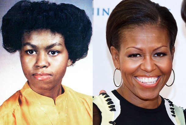 First Lady Michelle Obama With Natural Hair Old Skool Pic The