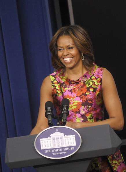 First Lady Michelle Obama Gets Honey Blonde Highlights 2