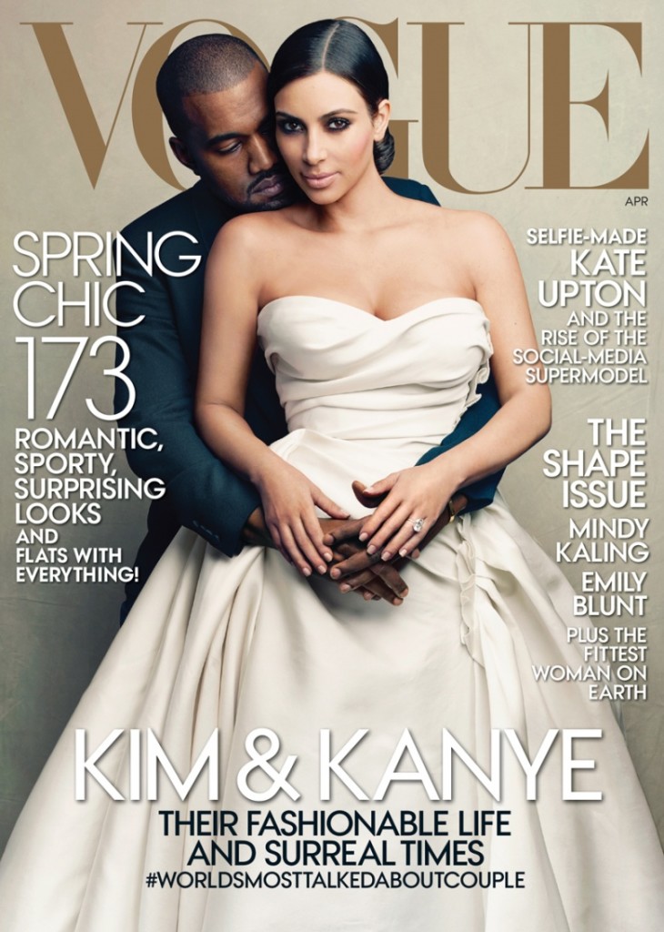 Kim and Kanye Nab Vogue Cover For April 2014.