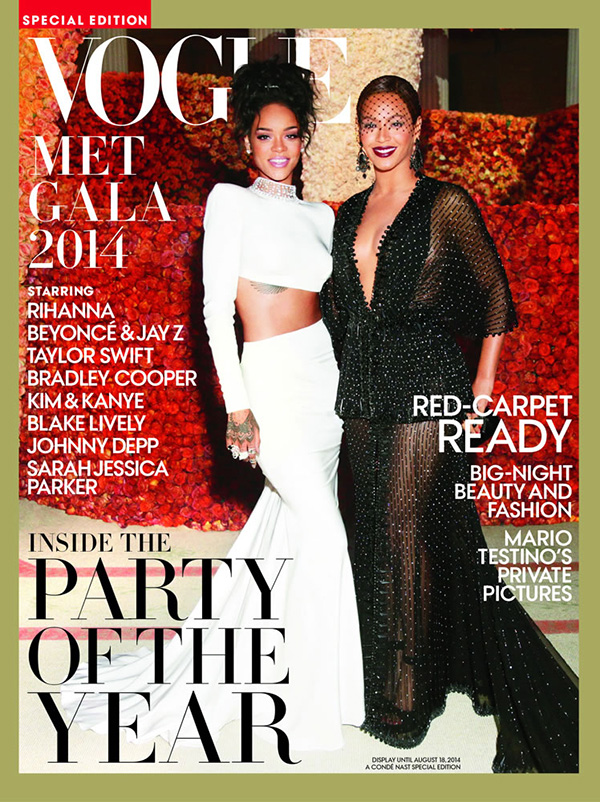 Beyoncé & Rihanna Spotted On The Cover Of Vogue For The 2014 Met Gala Special Edition
