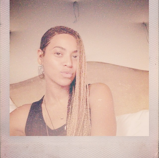 Beyonce Instagrams Knee-Length Box Braid Pics 3