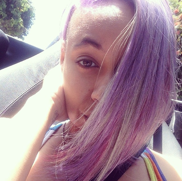 Raven Symone Shows Off Pastel Purple and Grey Bob Hairstyle 2