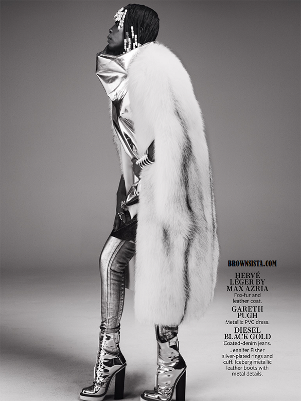 Erykah Badu Goes Retro For In Style Magazine September 2014 Issue 4