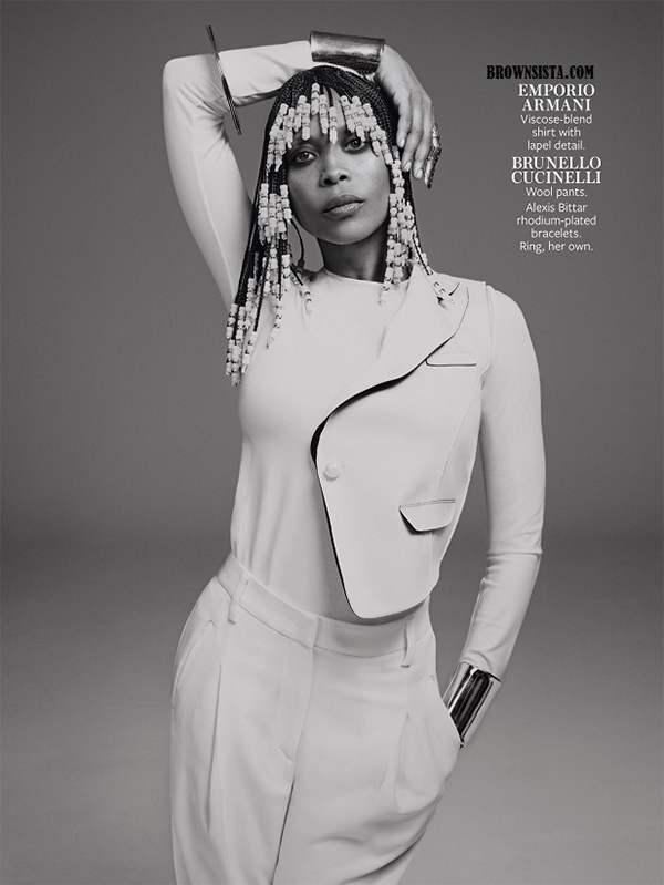 Erykah Badu Goes Retro For In Style Magazine September 2014 Issue 5