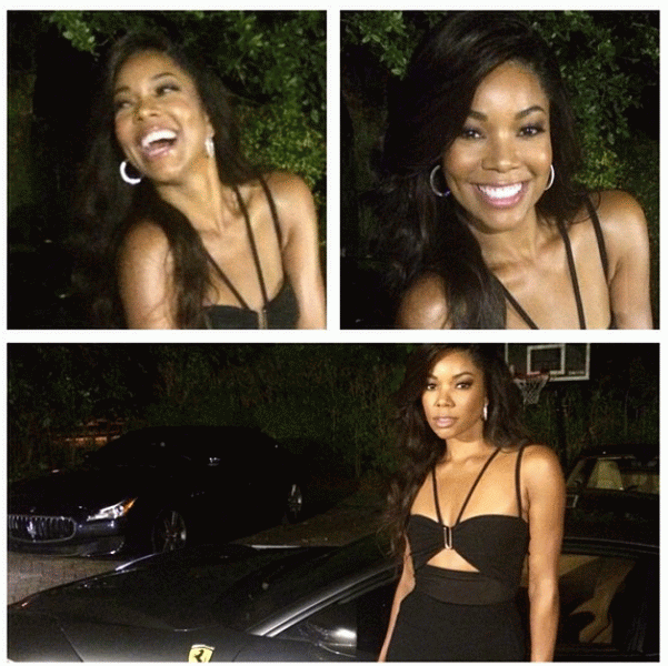 Gabrielle Union Instagrams Pre - Wedding Black Jumpsuit 2