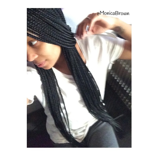 Monica Brown Shows Off Box Braid Hairstyle 3