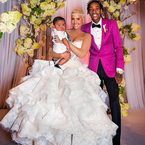 Snapshot - Wiz Khalifa & Amber Rose Show Off First Official Wedding Photo