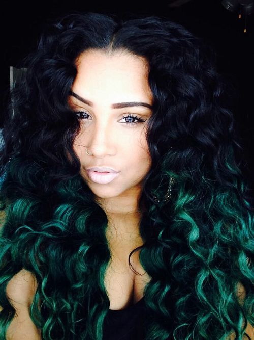 ombre hair color combinations for black hair