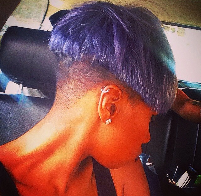 Jennifer Hudson's Pixie Haircut Is Now A Fierce Purple 3