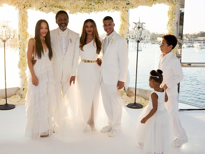 Tina Knowles and Richard Lawson’s Wed In All White