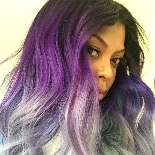 Taraji P. Henson Follows Bold Hair Color Trend and Dyes Hair Purple!