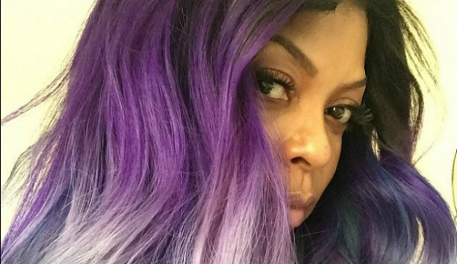 Taraji P. Henson purple hair