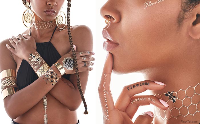 Beyonce Flash Tattoos Collection Ad Campaign The Style News Network 