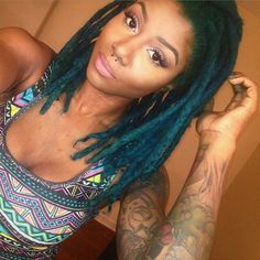 20 Dreadlock Hairstyles For Those Who Heart Color 10
