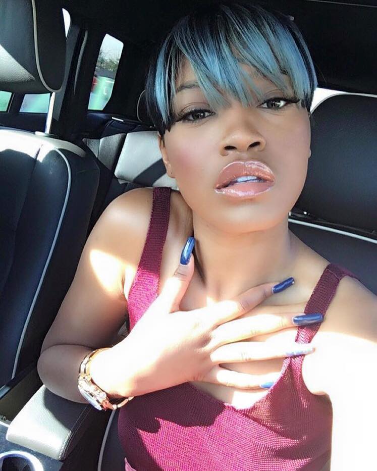 Keke Palmer Shakes Things Up With Blue-Grey Hair Streaks