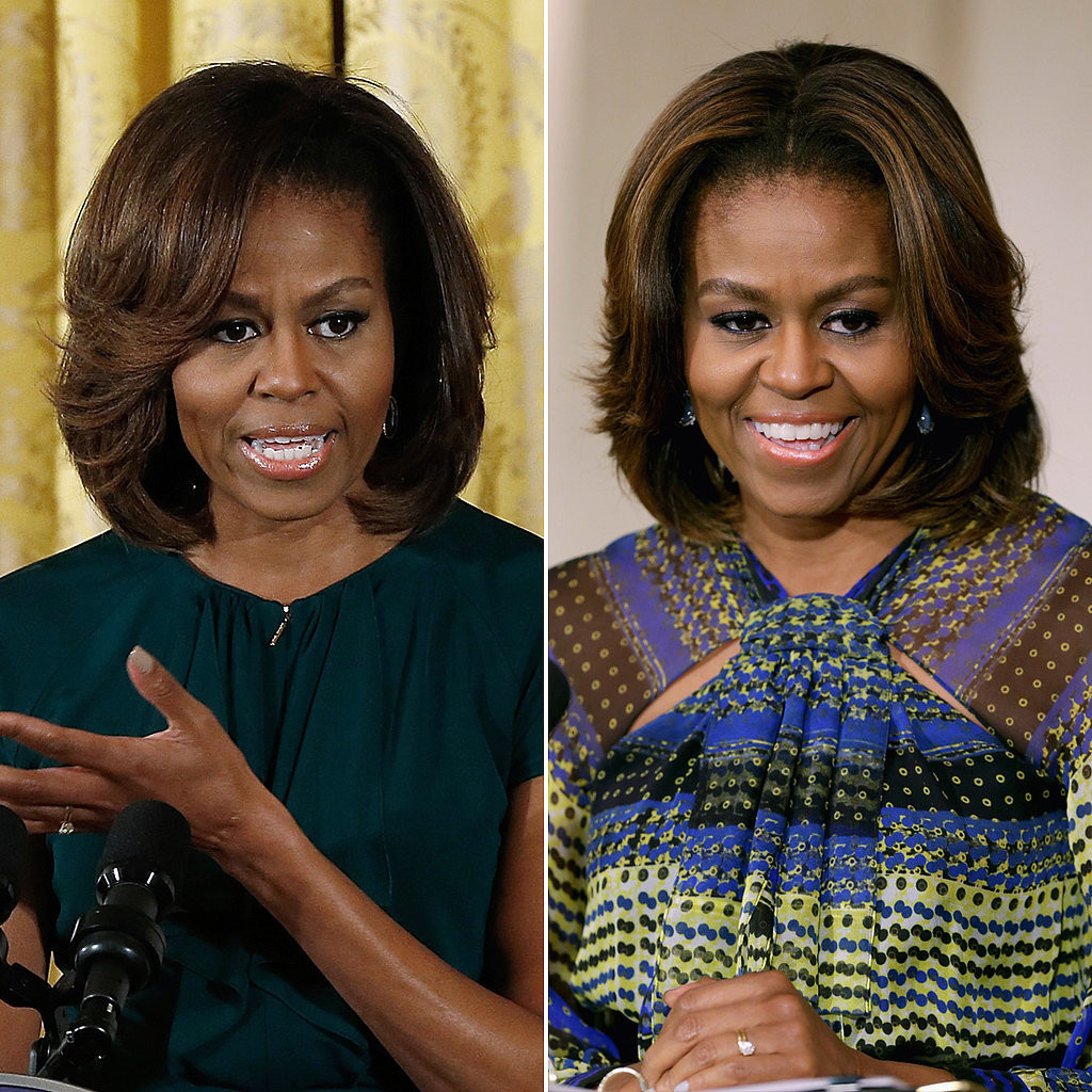 First Lady Michelle Obama Gets Honey Blonde Highlights