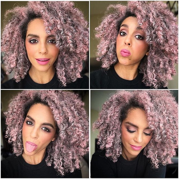 pink hair on black women